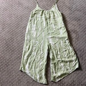 Mint green and white jump suit